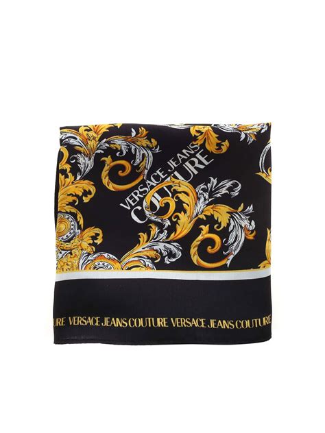 black versace scarf|More.